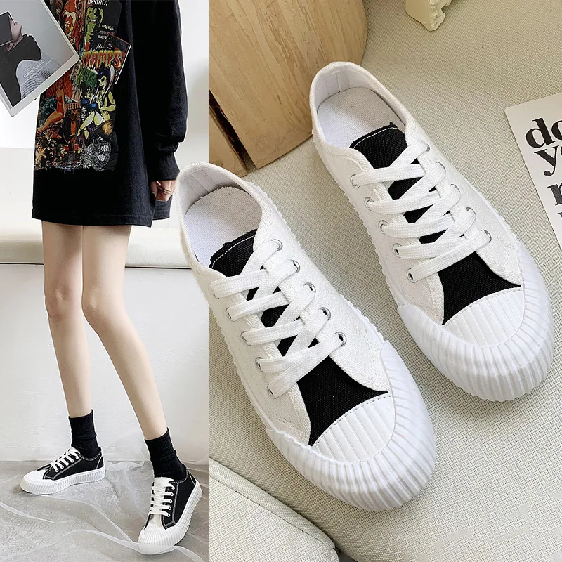 

2020 Early Spring New Fashion Sneakers Women's Canvas Shoes Sneakers Female Color Matching Vulcanize Casual Shoes Flats W23-93