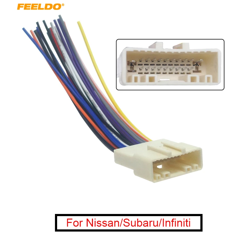 FEELDO 5 шт. Автомобильный CD аудио стерео жгут проводов адаптер для Nissan/Subaru/Infiniti