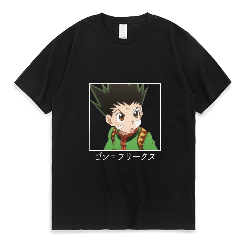 

Unique Male Gon Freecss Killua Zoldyck T Shirt Short Sleeved Hunter X Hunter HxH Anime Printed T-shirt Men Women Clothing Tops