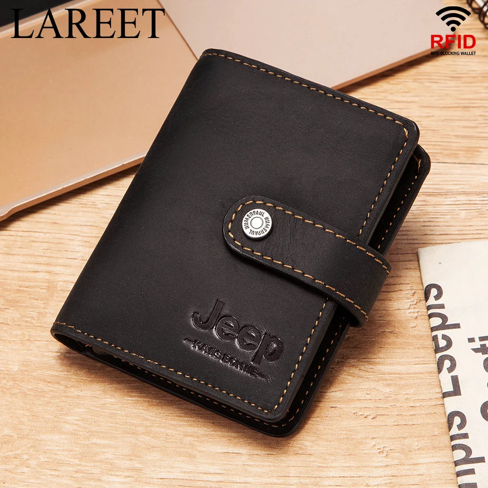 Short Rfid Men Thin Wallets Bank Credential Card Holder Slim Male Walet Zipper Hasp Purse Genuine Leather Passport Travel Bags