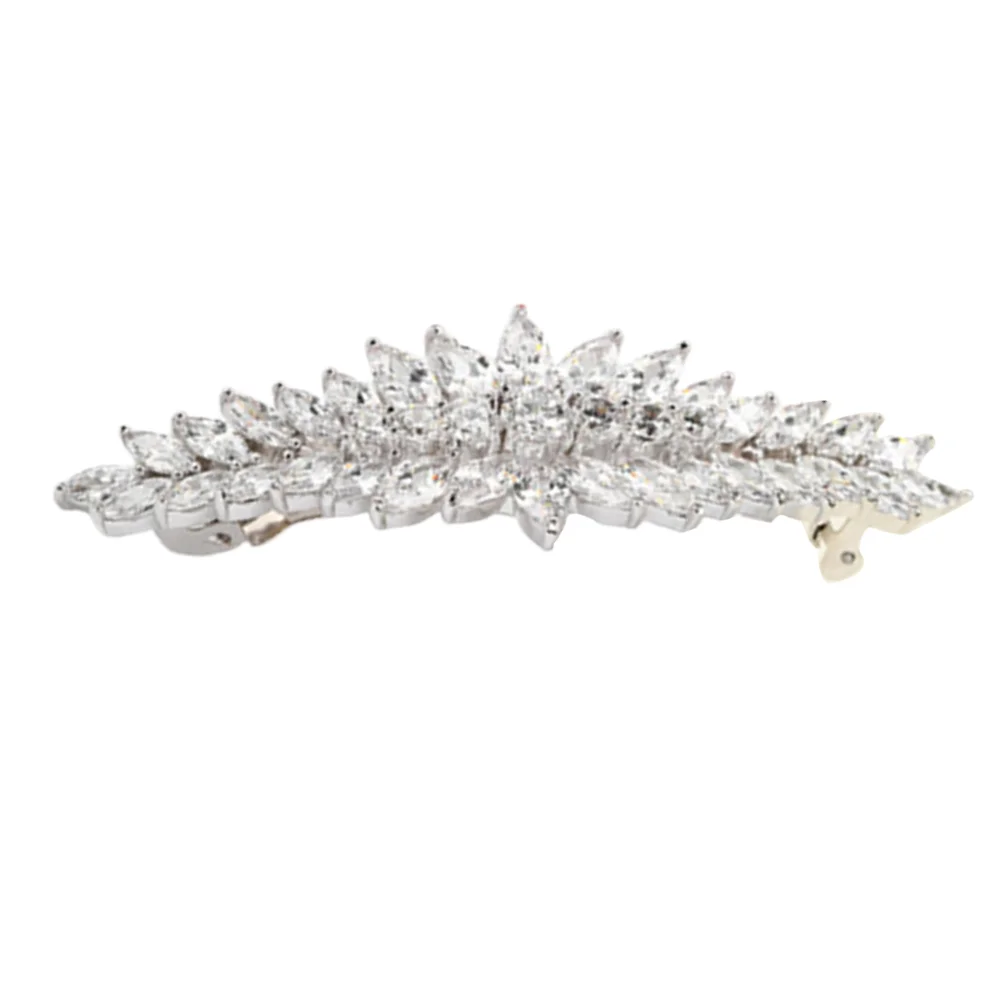

Rhinestone Hair Clips Flower Shaped Hair Elegant Barrette Creative Headdress Headwear