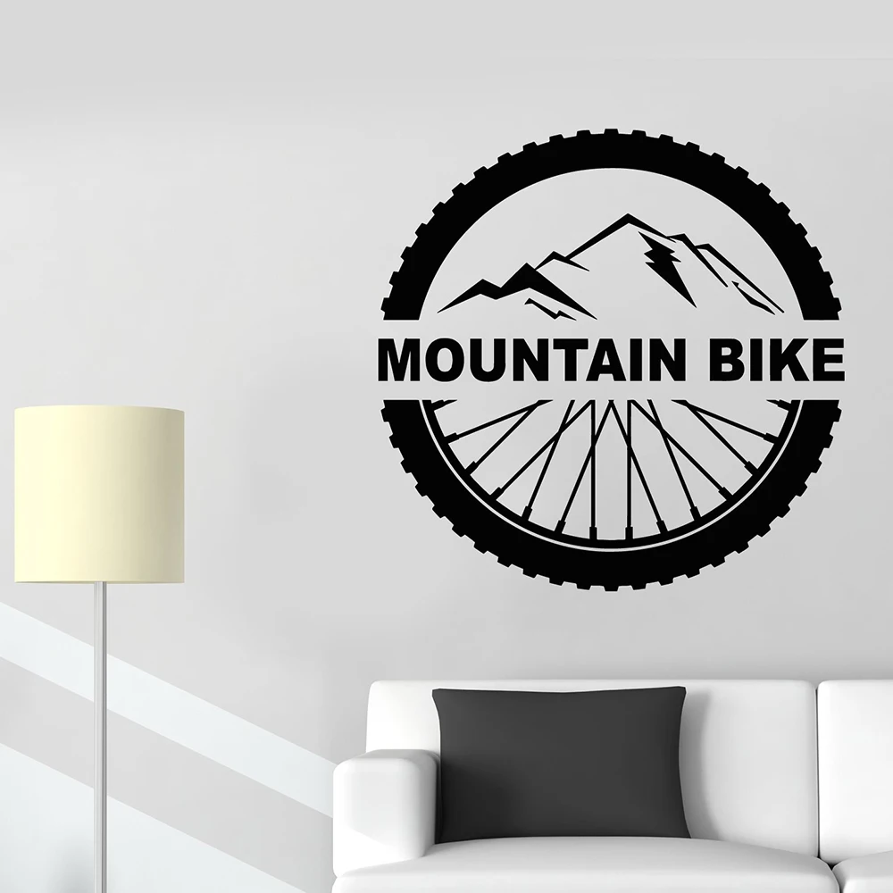 

Горная Настенная Наклейка с велосипедом, аксессуары для украшения дома для детских комнат, аксессуары для украшения дома из ПВХ