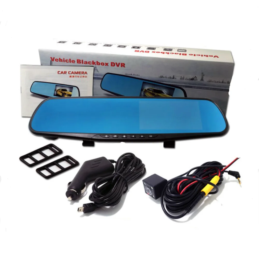 4 3 дюймовый двойной объектив 1080P Автомобильный видеорегистратор | Автомобили и
