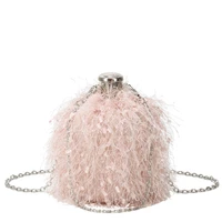fashion mini small bag womens new tide hip flask bag hair wool tassel messenger bag round bag shoulder bucket bag wholesale