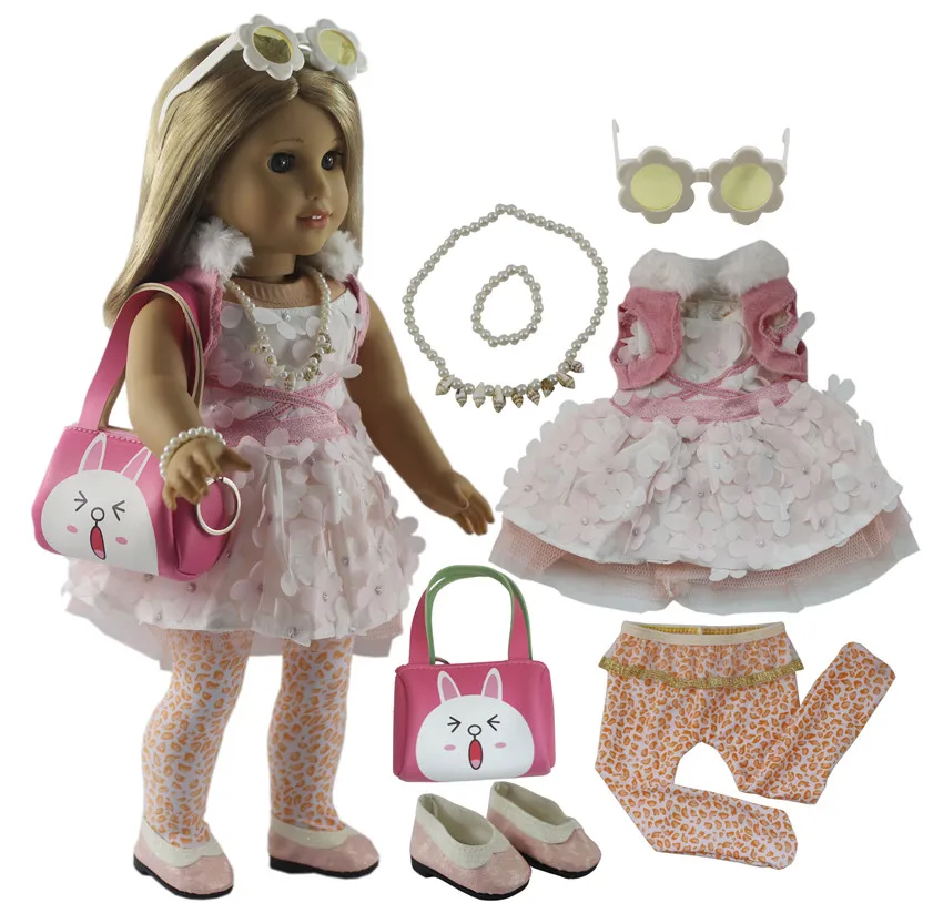 Модная Кукла комплект одежды игрушка одежда наряд для 18 дюймовой американской