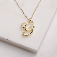 cursive english letter name sign g monogram pendant chain necklace alphabet initial friend family lucky gift necklace jewelry