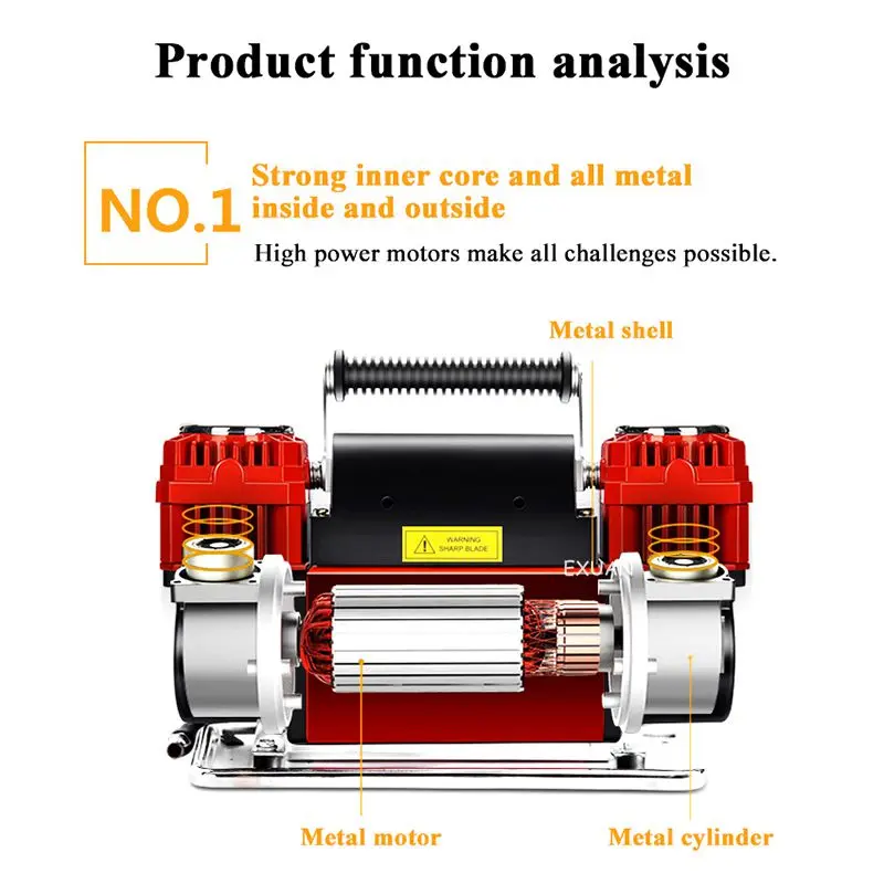 Автомобильный воздушный насос/высокомощный насос высокого давления // 12 В/24 В/60