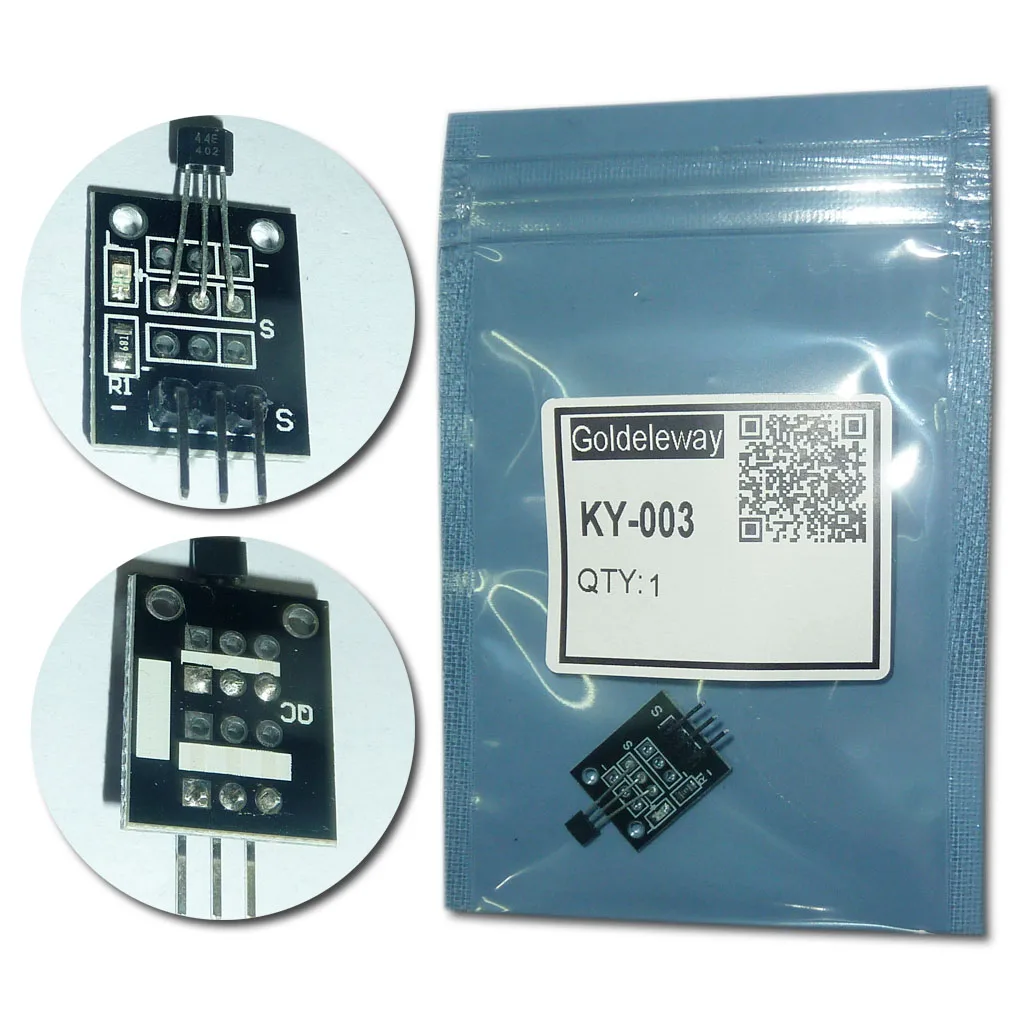 10pcs/lot KY-003 Standard Hall Magnetic Sensor Module for Arduino AVR Smart Cars PIC Good KY 003 New | Электронные компоненты и