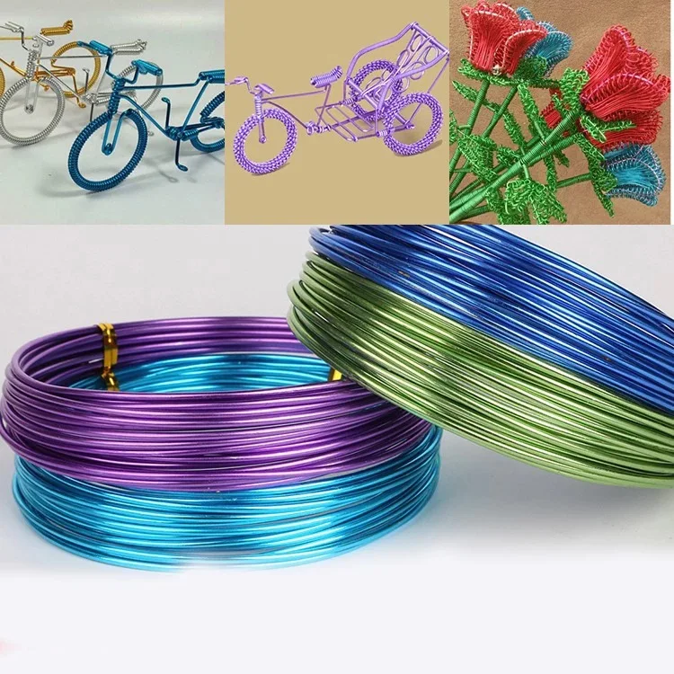

1mm-2.5mm Color Aluminum Wire DIY Handmade Material Soft Aluminum Wire Craft Decoration Earrings Necklace Jewelry Making