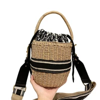 new style handbags women bags designer beach bag for women art and fashion beach bag round barrel straw woven crossbody bag