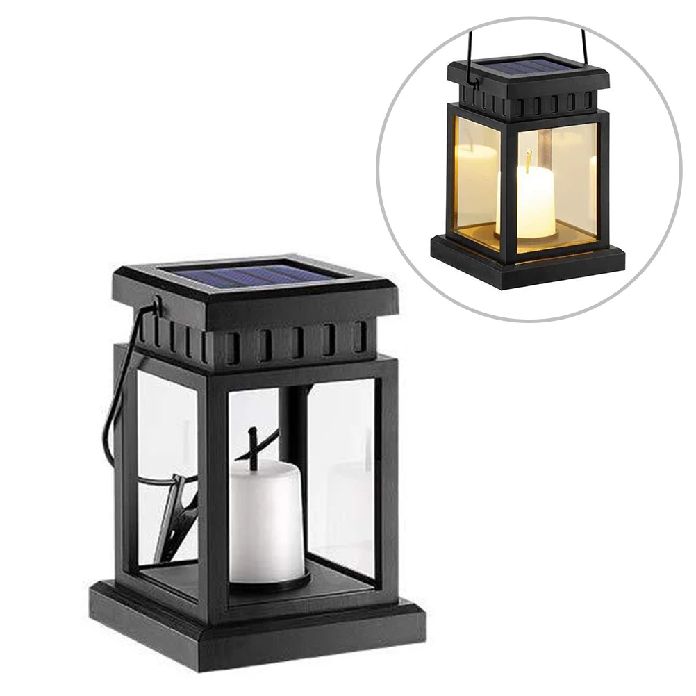 Solar Candle Lantern Waterproof Flameless Candle Light Dusk To Dawn Timer for Floor Patio Decor Automatic Opening At Night