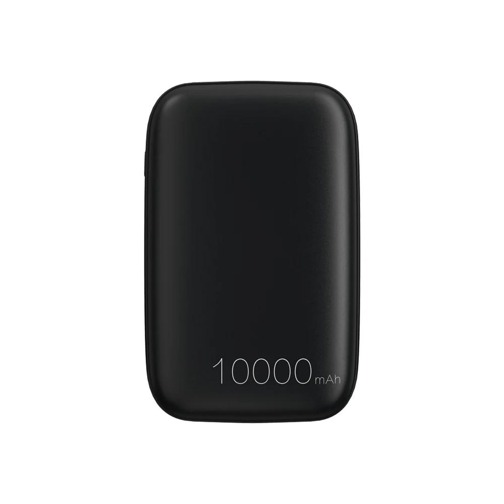 Black Essager 10000 мАч mi ni power Bank 10000 Быстрая зарядка 3,0 маленький внешний аккумулятор для Xiaomi mi USB C PD портативное Внешнее зарядное устройство - Цвет: Black