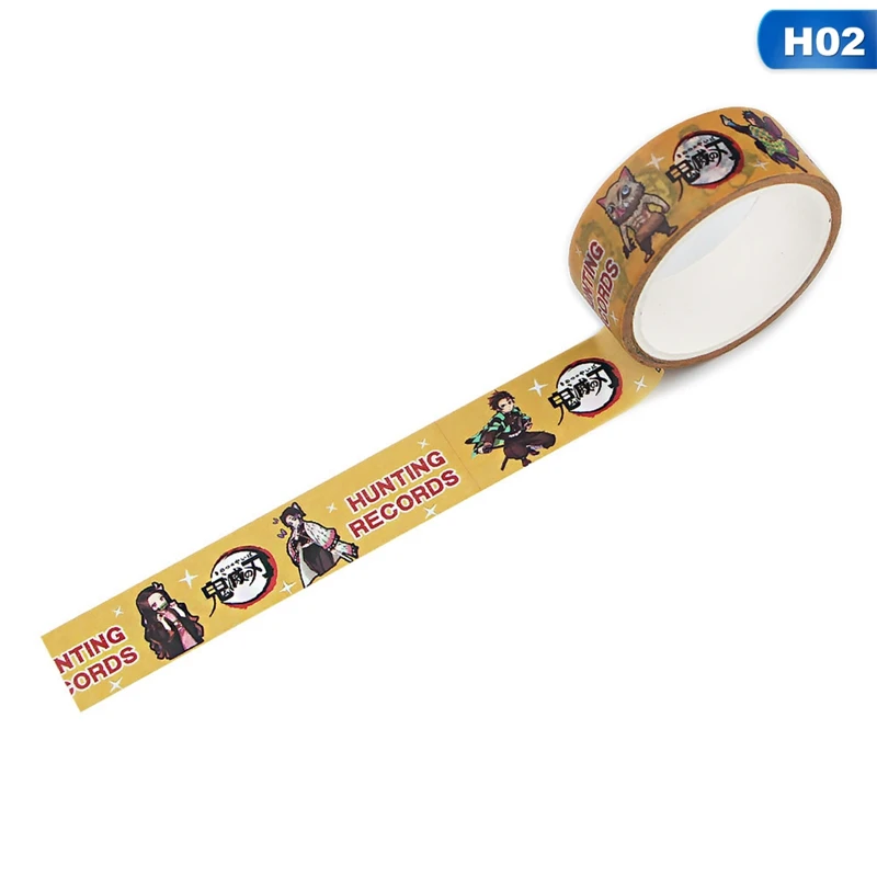 

Demon Slayer Anime Washi Tape Diy Scrapbooking Crafts Adhesive paper Masking Tape Printed Pattern Sticker Decals
