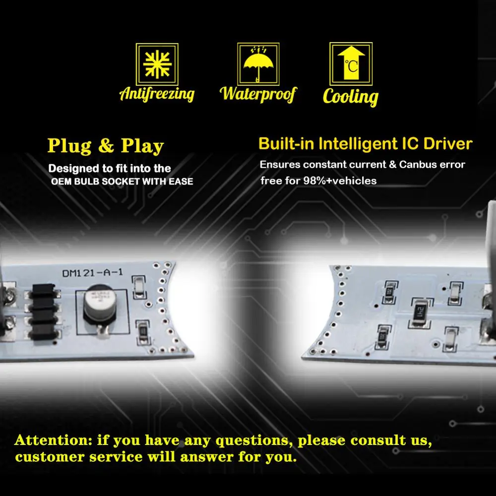 Ксеноновый белый 44 SMD 6 шт автомобиль точно подходит полный светодиодный