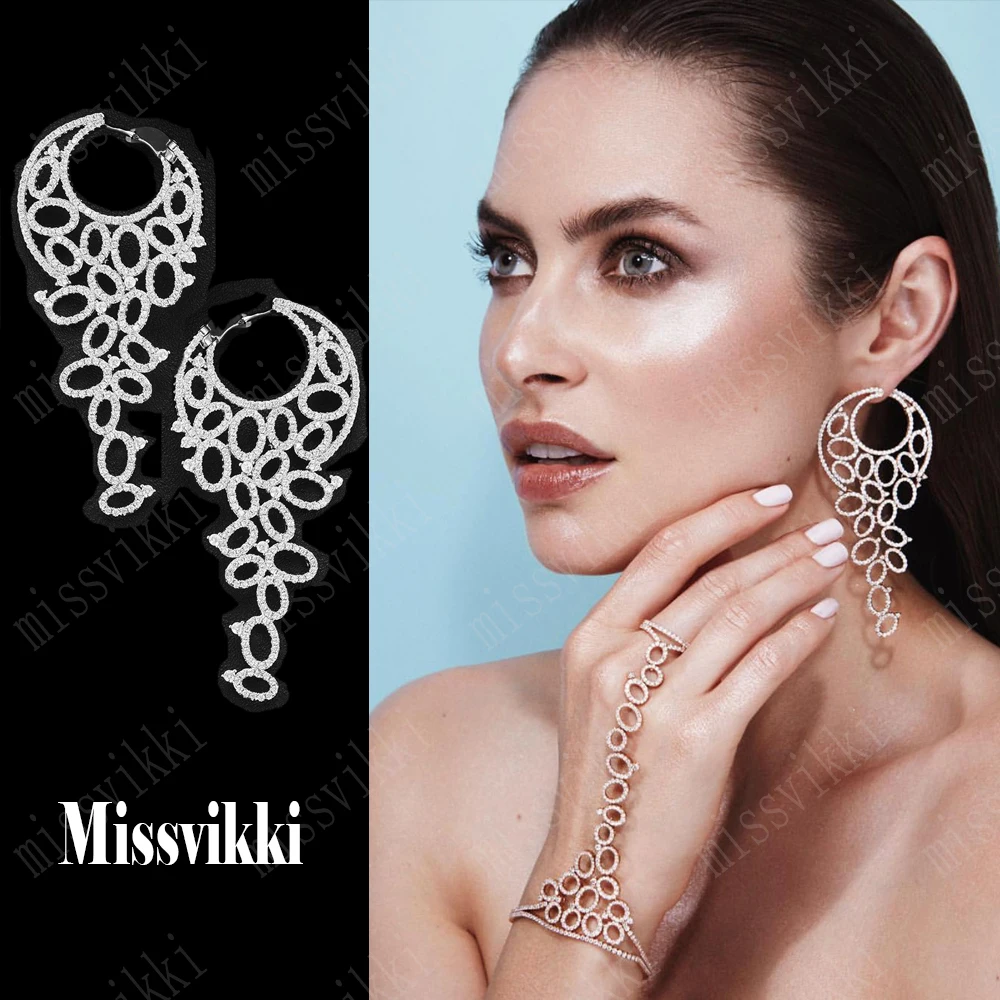 Missvikki благородные очаровательные роскошные длинные висячие серьги для невесты