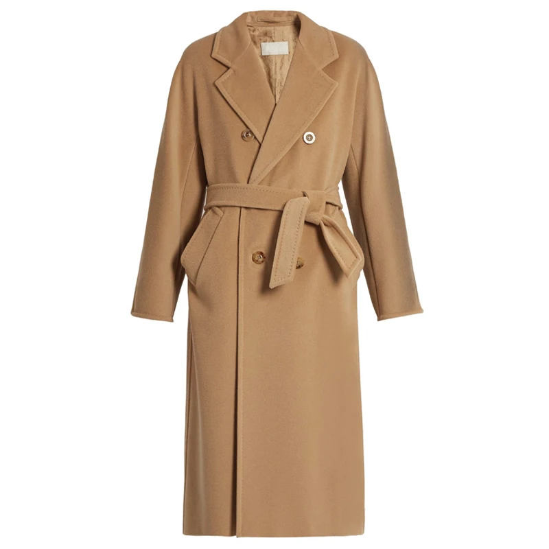 Classic double-sided cashmere coat women's mid-length style 2021 autumn and winter new high-end woolen coat