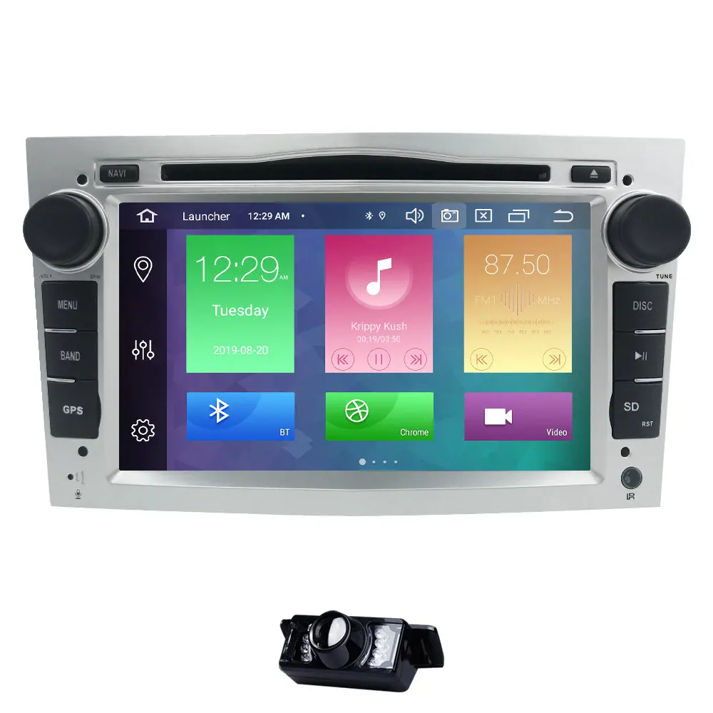 silver Android 9,0 4G+ 64G 8core ips экран DSP 2 DIN Автомобильный gps для OPEL Vauxhall Astra H G J Vectra Antara Zafira Corsa dvd-плеер CAM BT - Цвет: silver