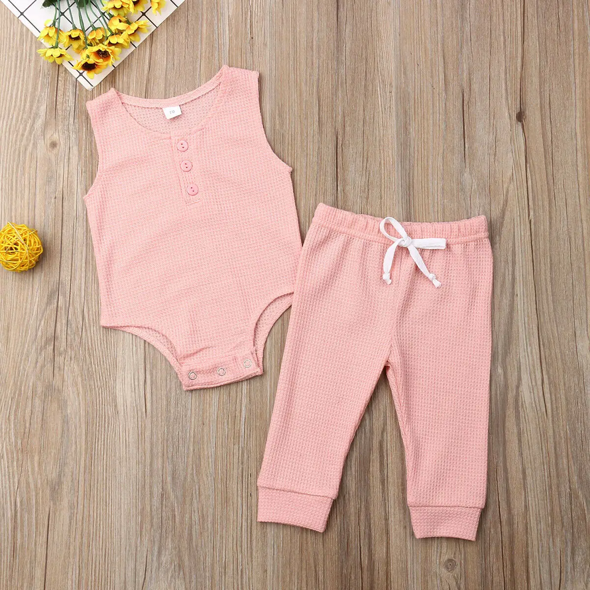 2 шт./комплект хлопковый комбинезон с жилетом и брюками | Детская одежда обувь