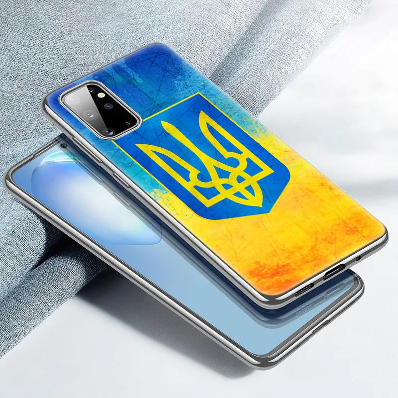 ukraine flag national emblem soft case for samsung galaxy a12 a02 a03s a21s a22 a32 a52 a72 a82 s21 plus fe ultra m32 m12 cover free global shipping