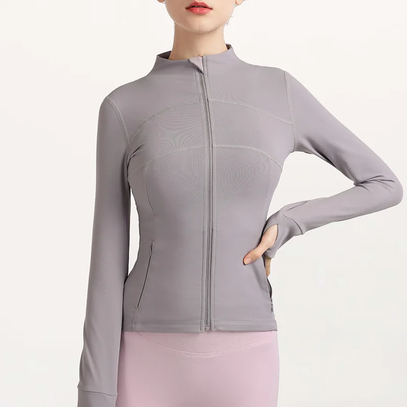 

VUTRU Women Athletic Sport Shirts Slim Fit Long Sleeved Fitness Coat Yoga Crop Tops With Thumb Holes Jacket Workout Sweatshirts