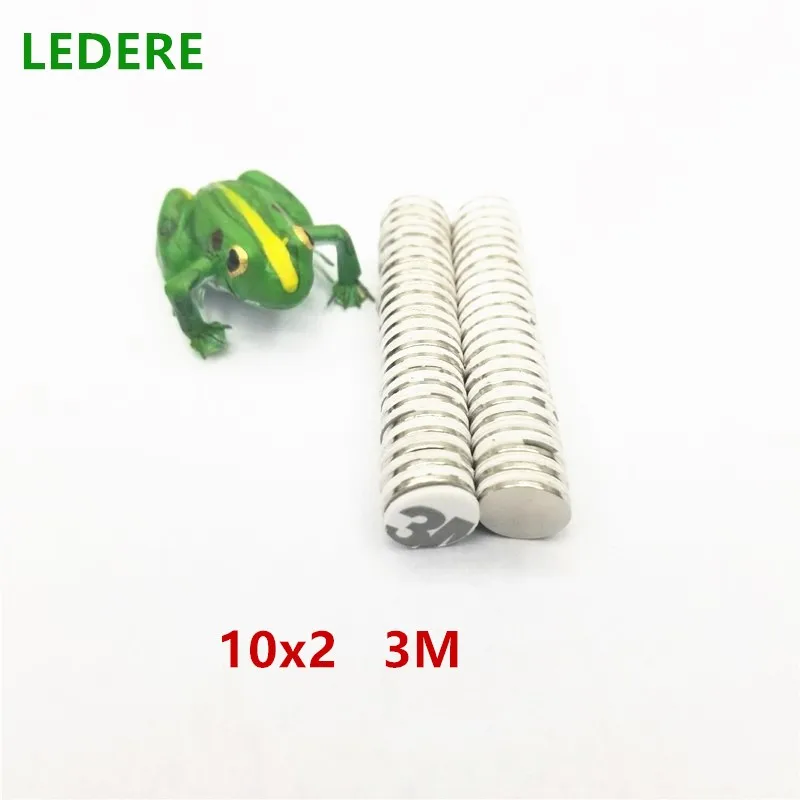 10-100PCS Neodymium magnet 10x2 with 3M Adhesive Rare Earth small Strong Round permanent 10*2mm NdFeB nickle magnetic 10x2mm |
