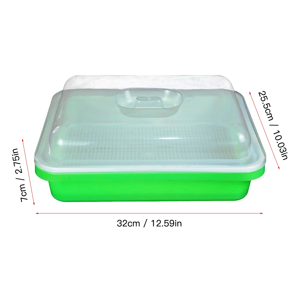 

Thicken Sprouts Planting Discs with Moisturizing and Heat Preservation Cover Double-layer Encryption Seedling Trays Sprouts Ship