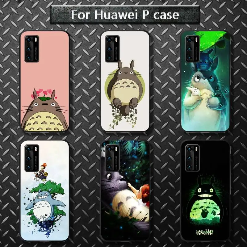

Cute Totoro Spirited Away Ghibli Miyazaki Anime Phone Cases for huawei P40 pro lite P8 P9 P10 P20 P30 psmart 2019 2017 2018