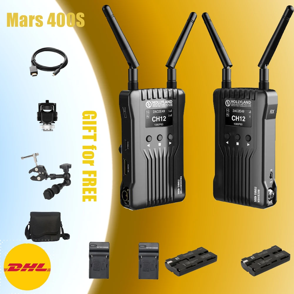 Беспроводной HD передатчик изображения Hollyland Mars 400s приемник HDMI SDI 1080P для