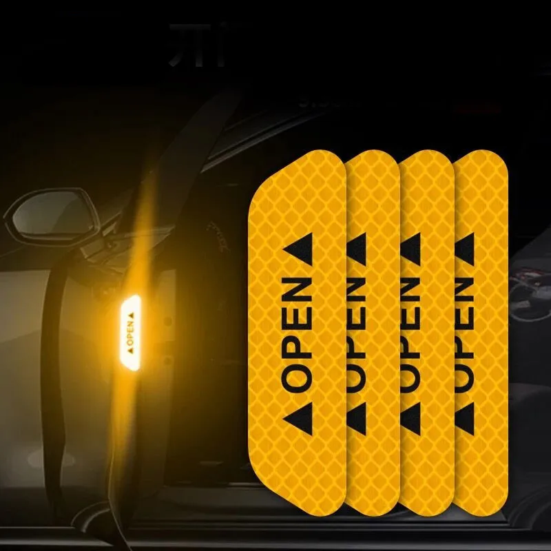 4 шт./компл. Автомобильная открытая светоотражающая лента Предупреждение