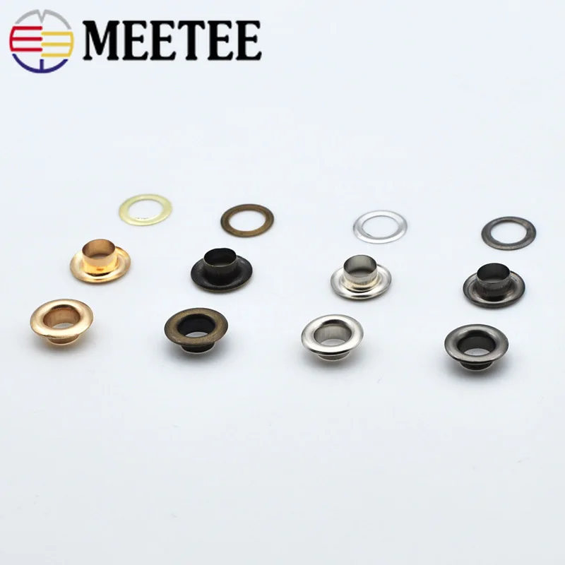 Медное ушко пряжки Meetee 50 шт. 3 5-15 мм заклепки уплотнительное кольцо ремешок сделай