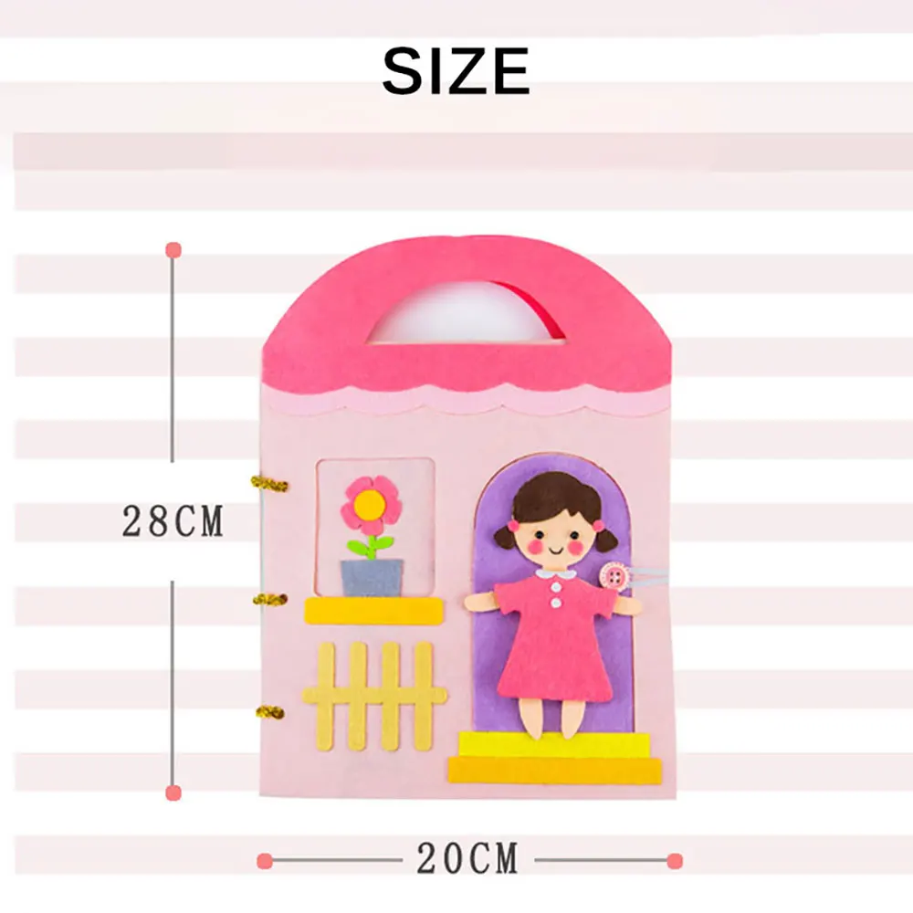 

Toy Cloth Books Interactive Sensorial Development Montessori Book Fabric Toddler Girls Early Cognitive Educational Quiet Book