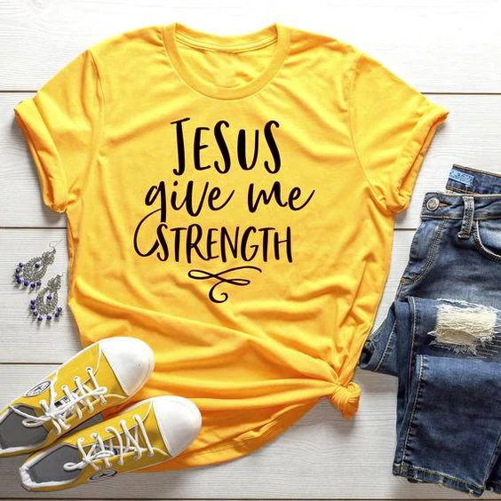 Футболка унисекс с изображением Иисуса дали мне силы женская футболка рисунком
