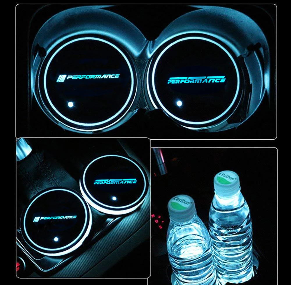 Автомобильная атмосферная лампа светодиодсветильник для чашки UBS цветные водные