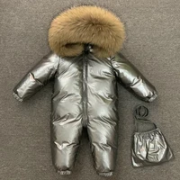 children winter 30c thicken down jacket girl outside warm clothing boy winter jacket for russian toddler outerwear romper coats