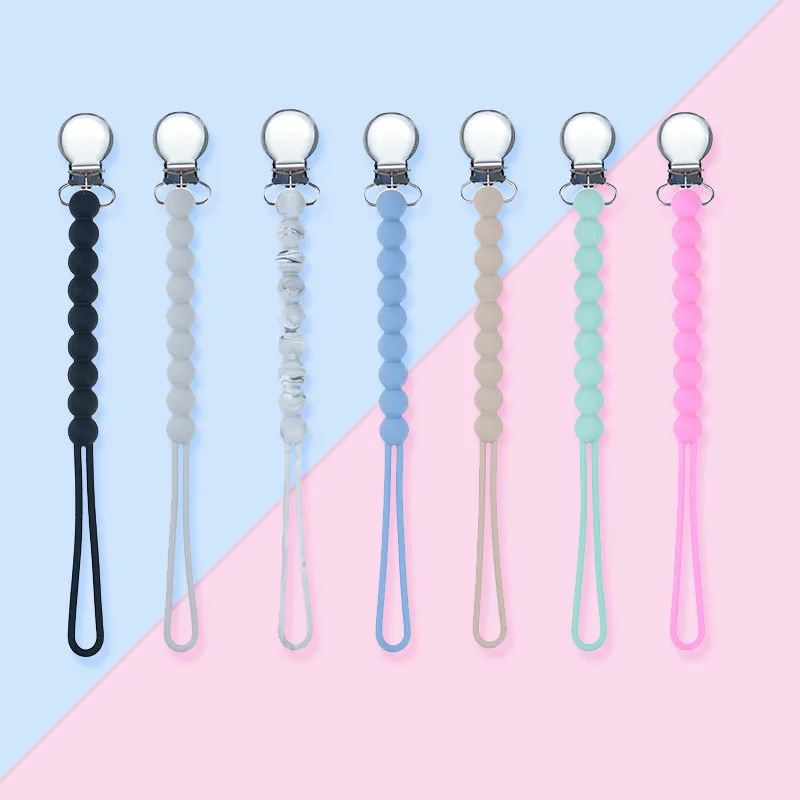 

New Baby Pacifier Holder Stainless Steel Clothespin NippleSilicone Pacifier Holder Anti-chain Drop Chain Baby Stuff