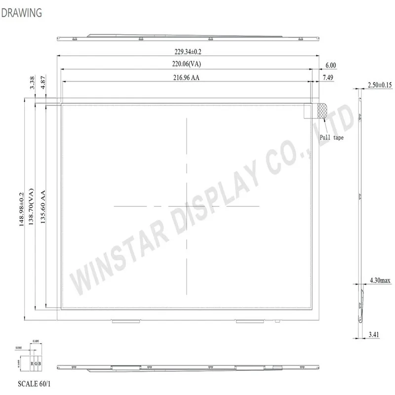 Winstar WF101GTYAPLNN0 WF101G-это жидкокристаллическая панель с высоким разрешением 10 1x1280