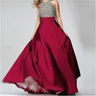 Пышная Макси-юбка, шифоновая юбка с тюлем внутри, сделанная на заказ, бордовые длинные юбки, Женская юбка для вечеринки, талия на молнии