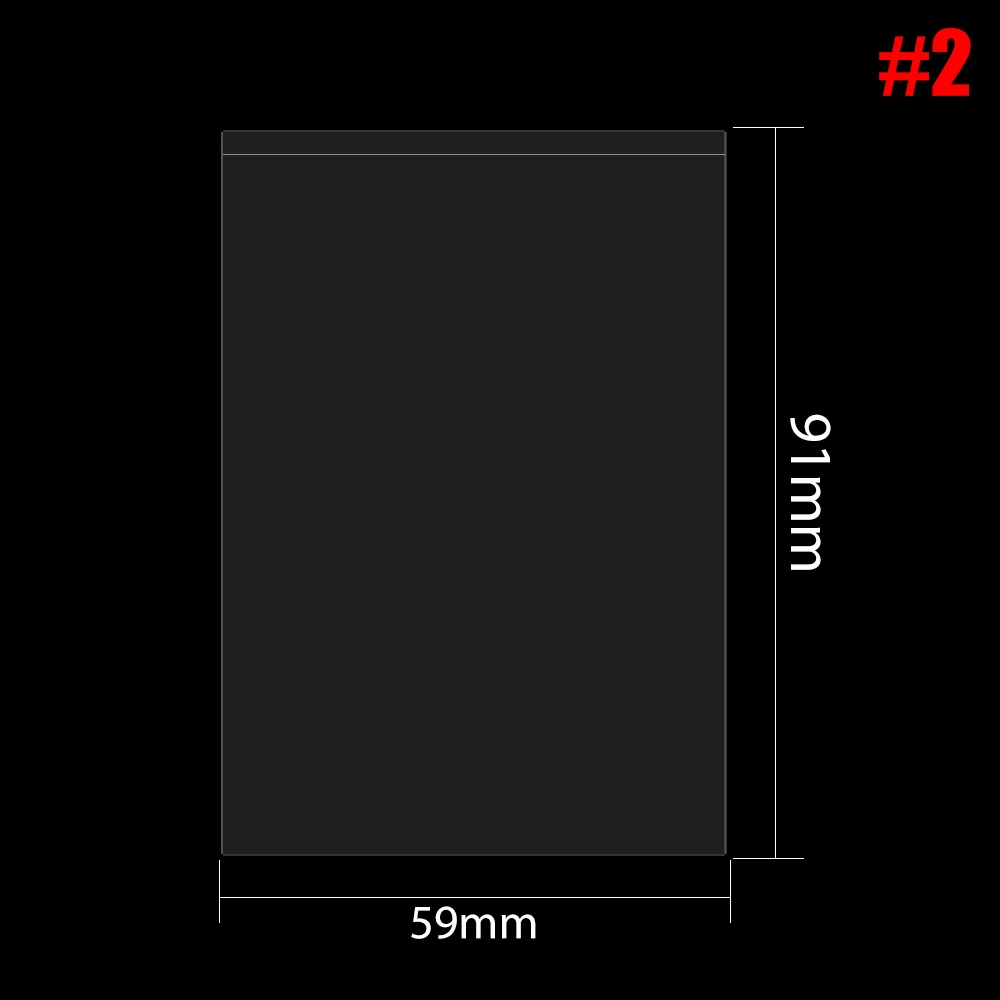 100 шт./пакет пк материал прозрачный незапечатанный защитный чехол для карт