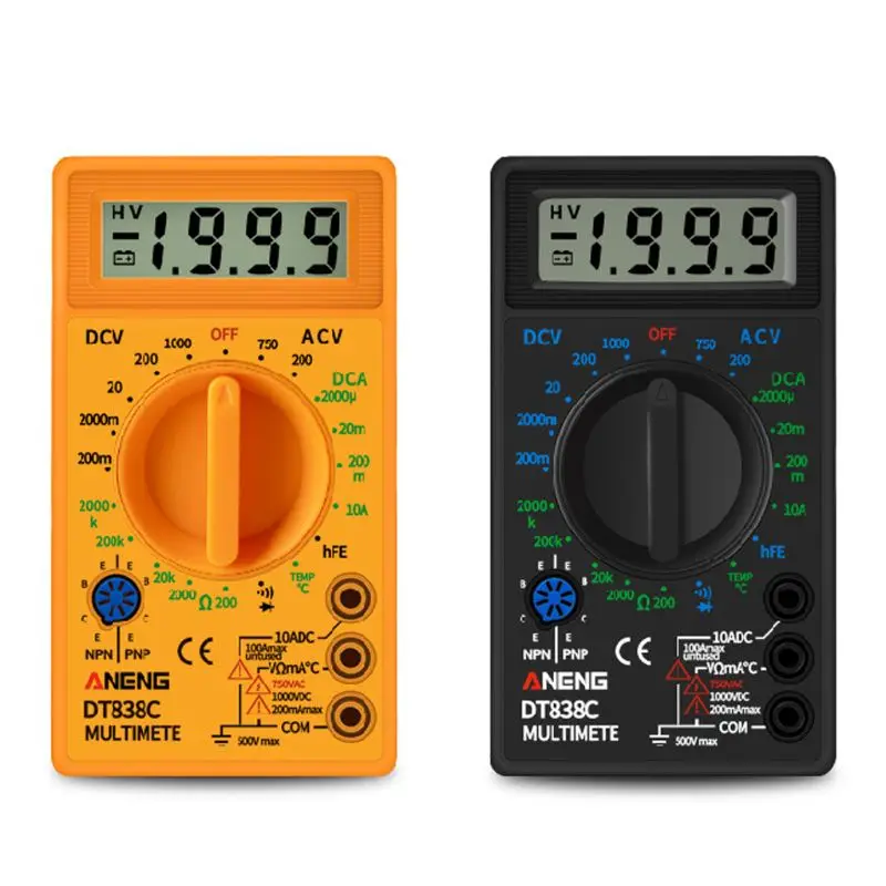 

DT838 Digital Multimeter Tester AC/DC Voltage Current Resistance Temp Test Meter Fast Reach
