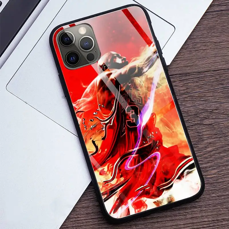

Basketball 23 Jordan Phone Cases Tempered Glass For iPhone 12 Pro Max Mini 11 Pro XR XS MAX 8 X 7 6S 6 Plus SE 2020 case