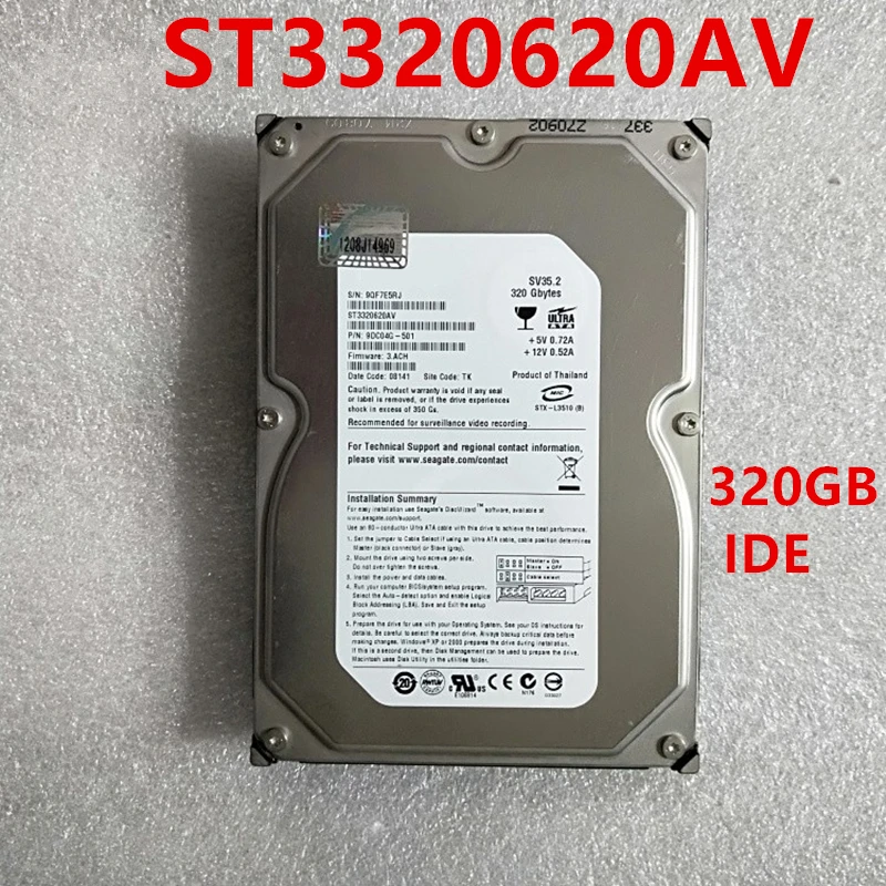 

Original New HDD For Seagate 320GB 3.5" IDE 16MB 7200RPM For Internal Hard Disk For Desktop HDD For ST3320620AV