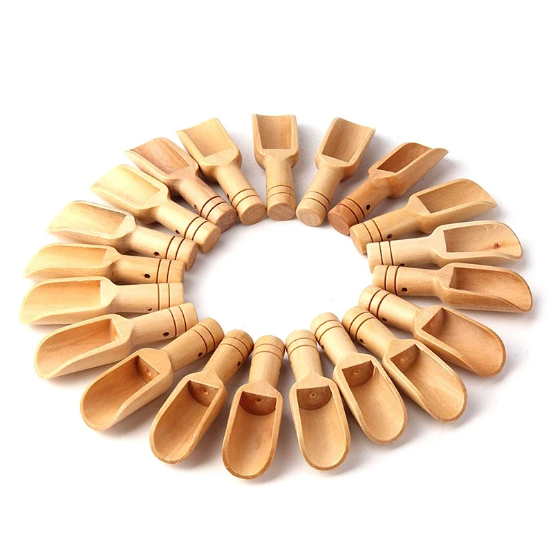 CSS 20 шт. мини деревянная ложка для соли леденцов порошковая стирки набор детская