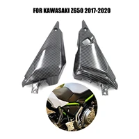 motorcycle abs with carbon fiber color front frame side cover cowl panel trim body fairings for kawasaki z650 2017 2020