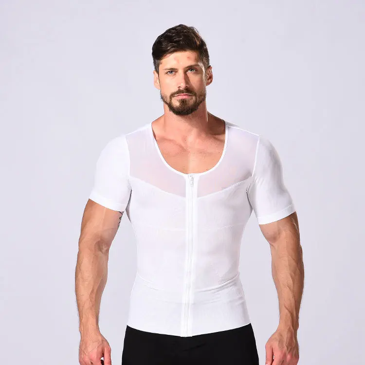 

Men Body T-Shirt Gynecomastia Compression Shirts Posture Corrector Undershirt Belly Slimming Corrective Underwear Tops