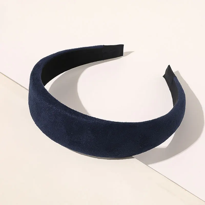 Повязка для волос однотонная Нескользящая повседневная с широким покрытием