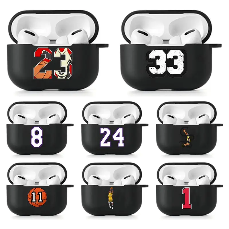 

Earphone Case For Apple Airpods Pro Soft Silicone Wireless Bluetooth Headphone Protective Cover basketball superstar 8 24