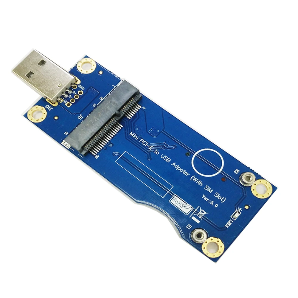 Мини PCI E к USB адаптер с слотом для sim карты WWAN LTE модуль Mini PCIE карта 2 0 Настольный ПК