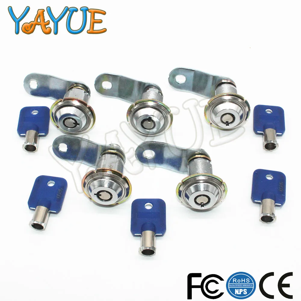 10pcs Zinc Alloy Cam Lock with 2 pcs key for coin door arcade game cabinet 27mm Rubular | Спорт и развлечения