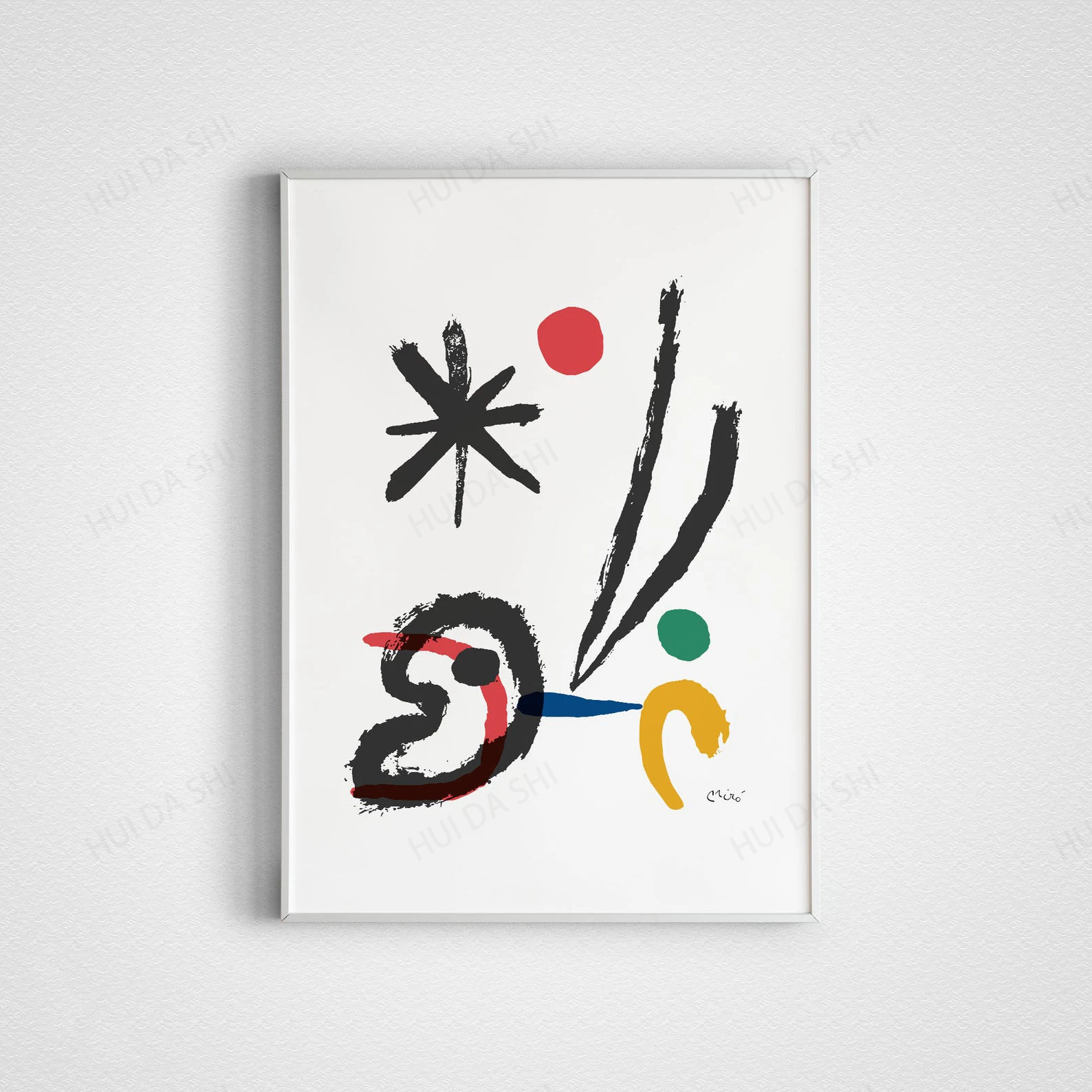 Литограф Джон Миро настенное искусство с печатью абстрактная Художественная