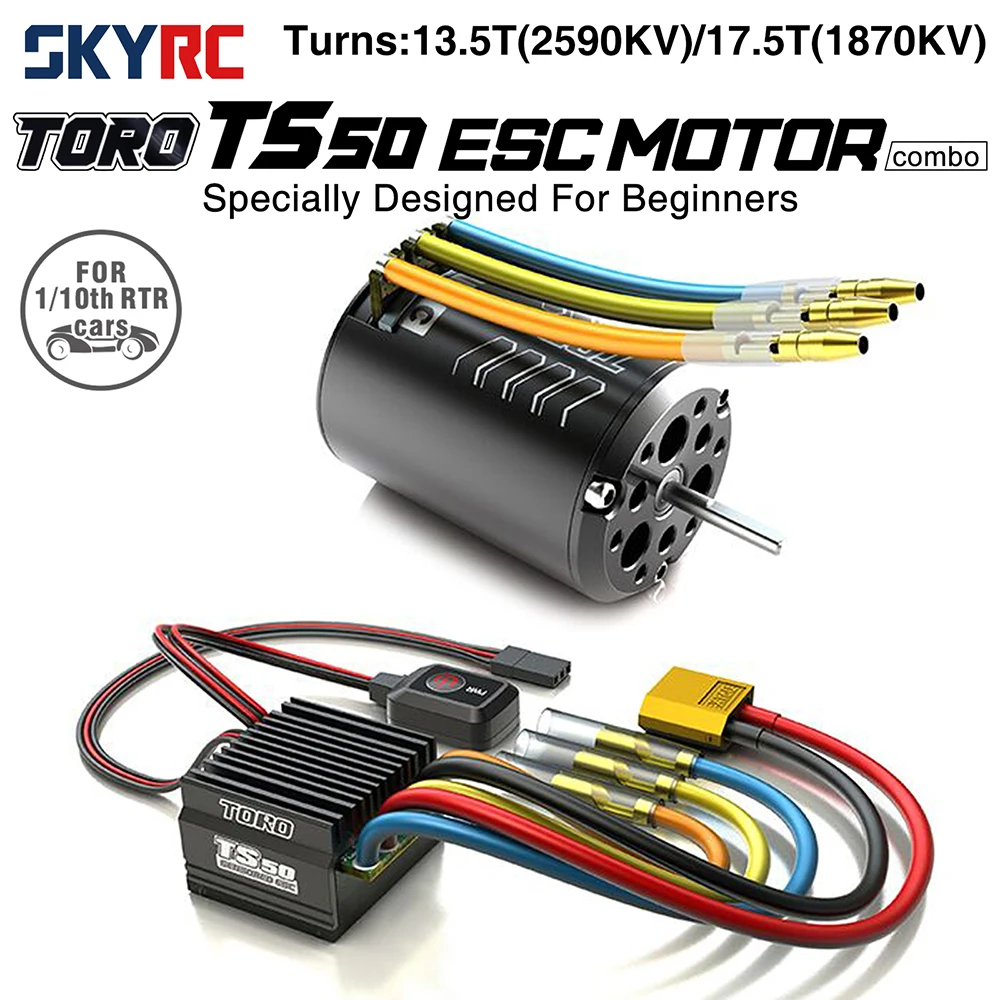 Skyrc TS50 50A Borstelloze Sensored Esc 540 13.5T 17.5T Borstelloze Motor Power Systeem Combo Voor 1/10 Touring Auto